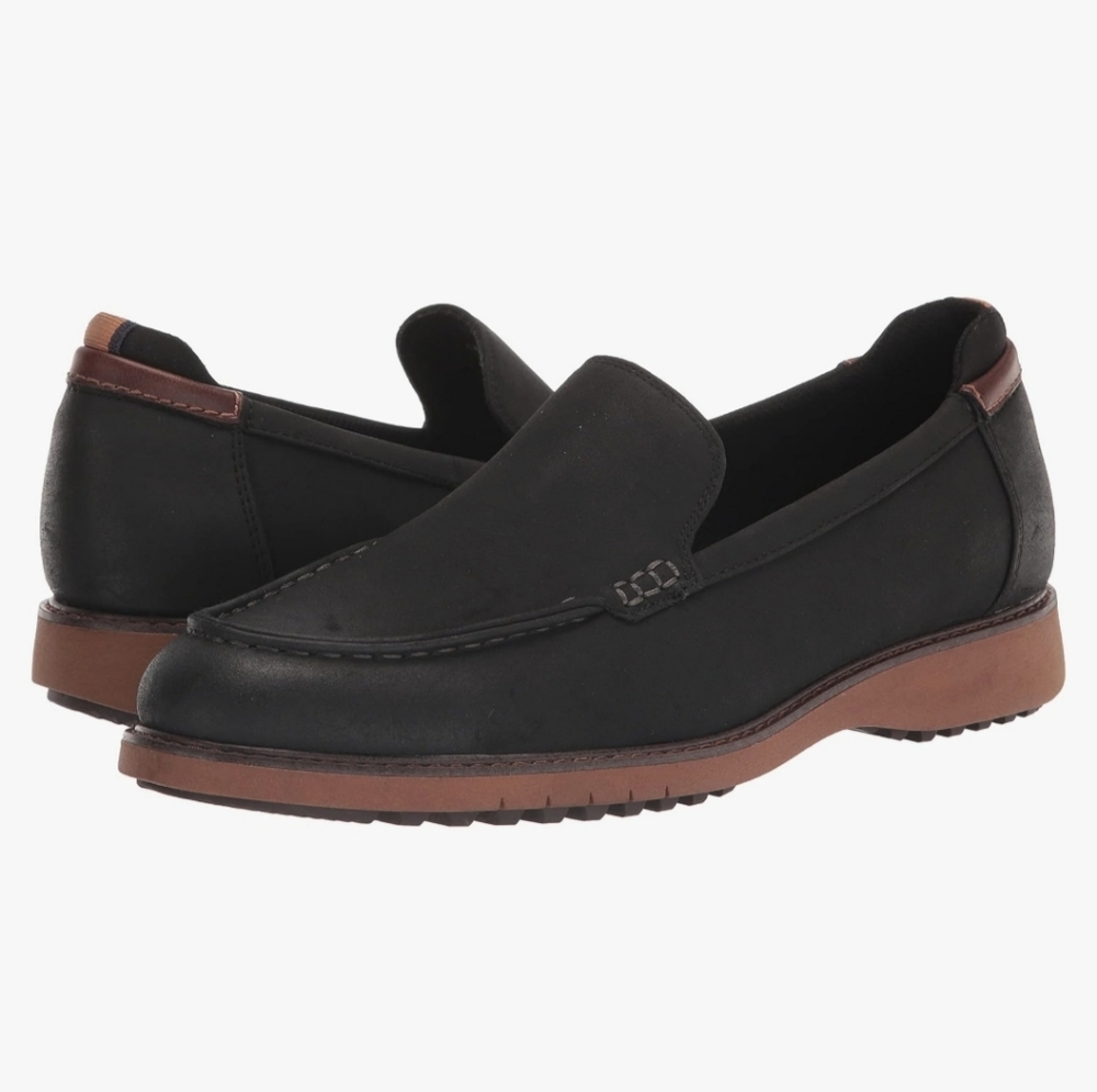 Dr.Scholl's Men's Moc Slip-on Loafers Shoes Ultra-Flexible Faux Leather Size10.5
